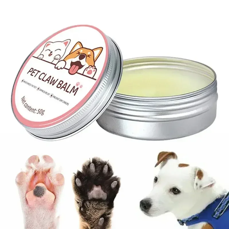 Bálsamo para patas de perros y gatos, crema protectora hidratante de 50g para reparación de patas agrietadas, accesorios esenciales para el cuidado de los pies de mascotas, alivia la sequedad