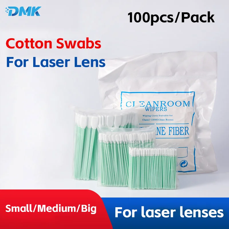 

Non-woven Cotton Swabs 100pcs For Laser Quartz Lenses Carbon Dioxide Lenses Cleaning Tools Dust-free Cotton Swab Anti-static
