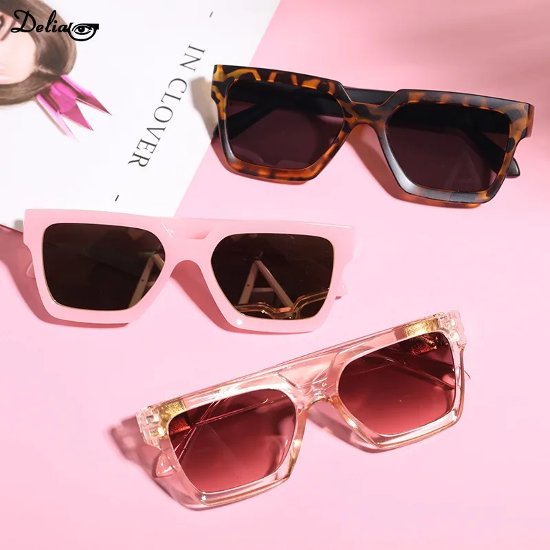 Korea Cute Kids Sunglasses Rectangle Fashion Children Sun Glasses Vintage Square Outdoor Goggles Eyewear Cool Style Eyeglasses