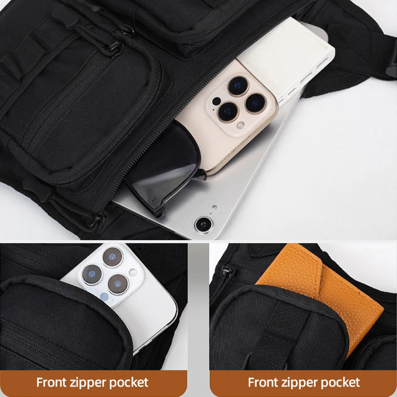 Bolsa táctica MOLLE para chaleco, organizador de pecho con bolsillos - imagen 2