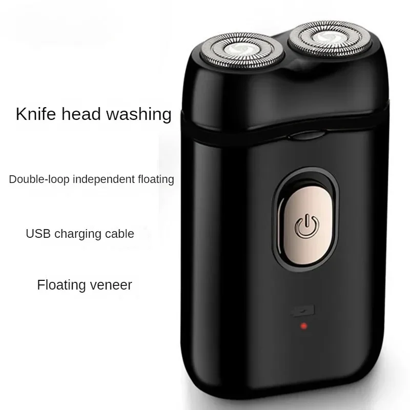 

New Shaver Dual Blade Floating USB Rechargeable Shaver Portable Men's Beard Knife