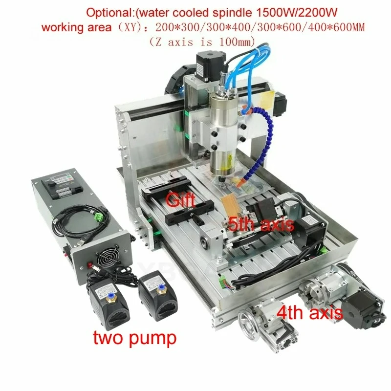 

Customizable 2200W 5 Axis Metal Engraving machine 6040 4 Axis CNC Router 3040 PCB Engraving 3020 Drilling and Milling Machine