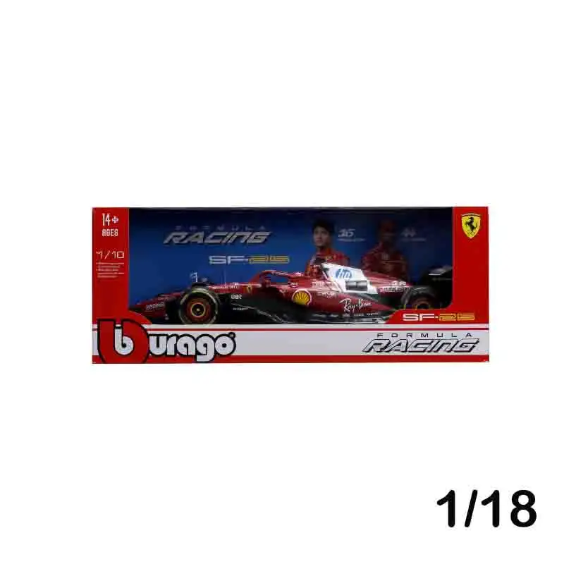 Bburago 1:18 2025 F1 Ferrari SF25 Druckguss-Modellauto aus Legierung # 44 Lewis Hamilton # 16 Charles Leclerc Sammlerstück als Geschenk für F1-Fans – Detail 3