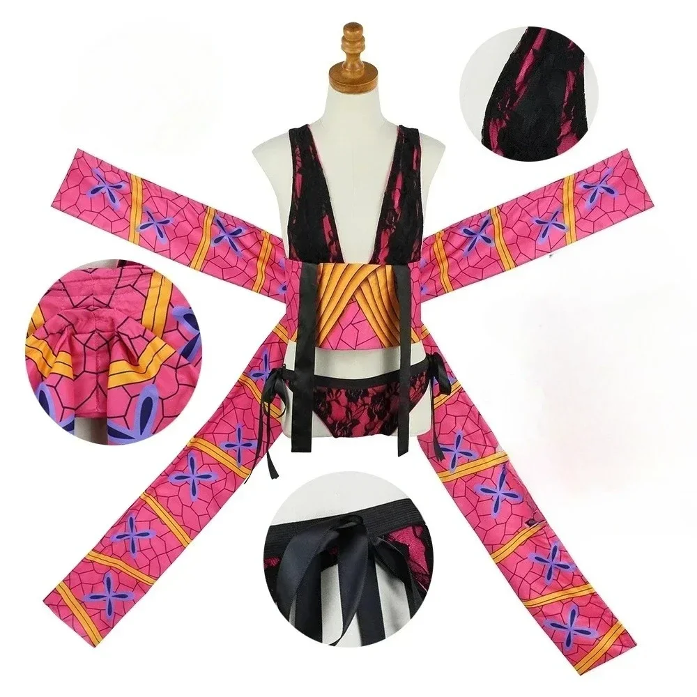 

Anime Demonn Slayer Cosplay Costume Daki Cos Headwear Sexy Cos Uniform Girls Women Lady Halloween Clothes Cosplay Costume