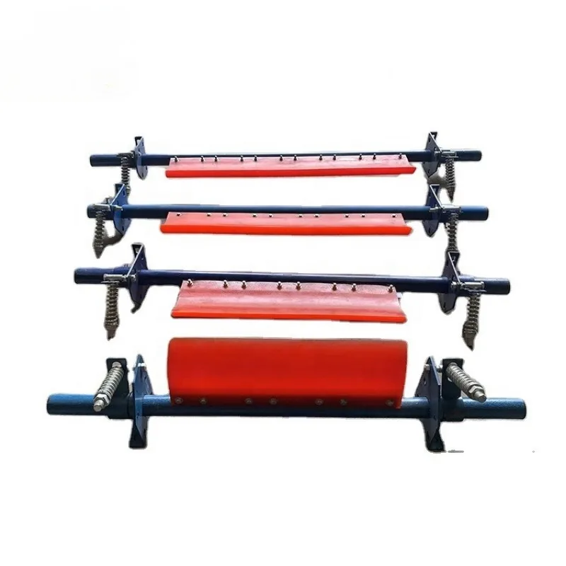 Wear-resistant polyurethane conveyor belts for conveyor system belt cleaners and belt cleaning blades