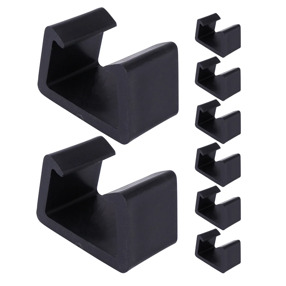 

8 Pcs Chair Fasteners Outdoor Cushion Clip High Furniture Clips Wicker Module Black Beach Office