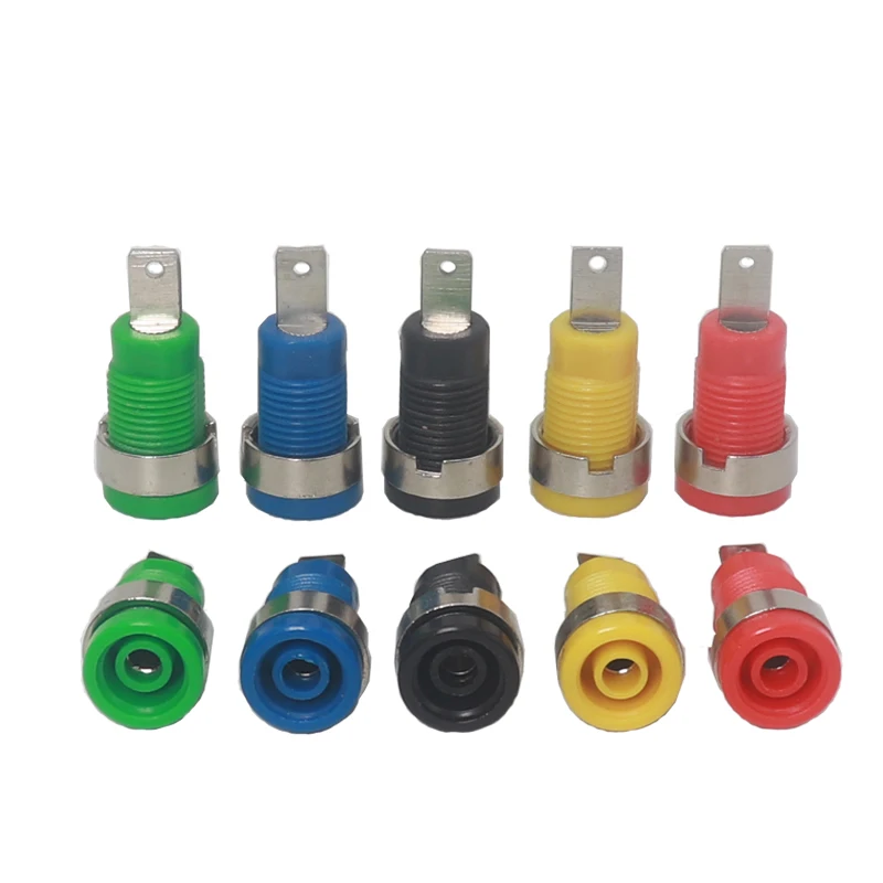 【5-2PCS】4mm banana socket - banana socket panel plug - high current instrument connection post - hole for opening