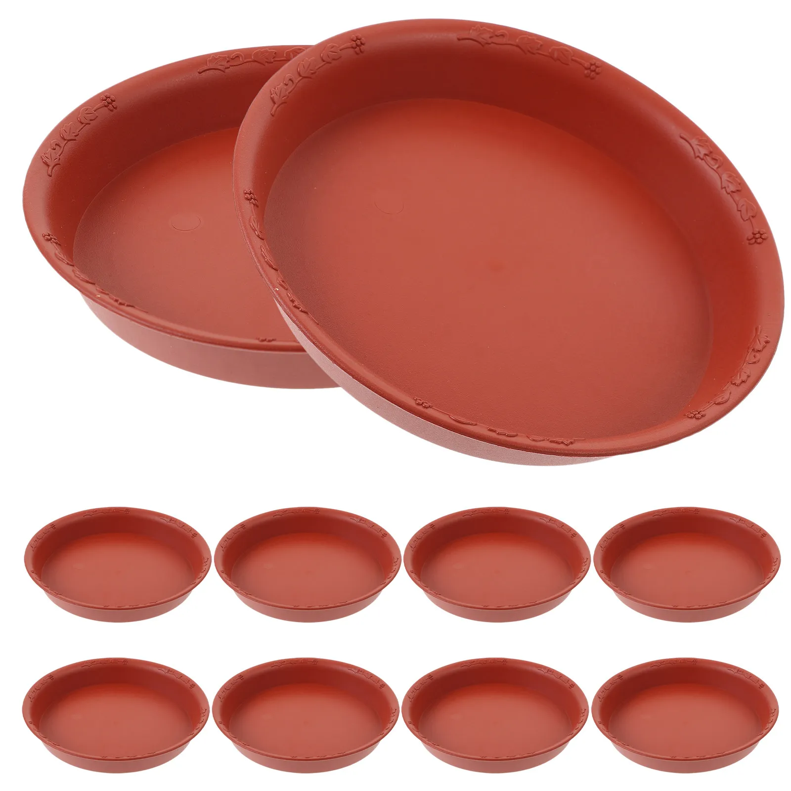 

10Pcs Plant Saucer Tray for Pots Round Plastic Flower Pot Drip Tray Indoor Outdoor Drainage Water Catcher Planter Accessories