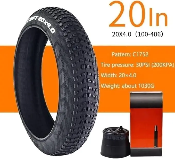 Cst bft 20inch fat tyre snow beach bike tyre 20x4.0 electric snowmobile MTB bike anti-slip fat tyre