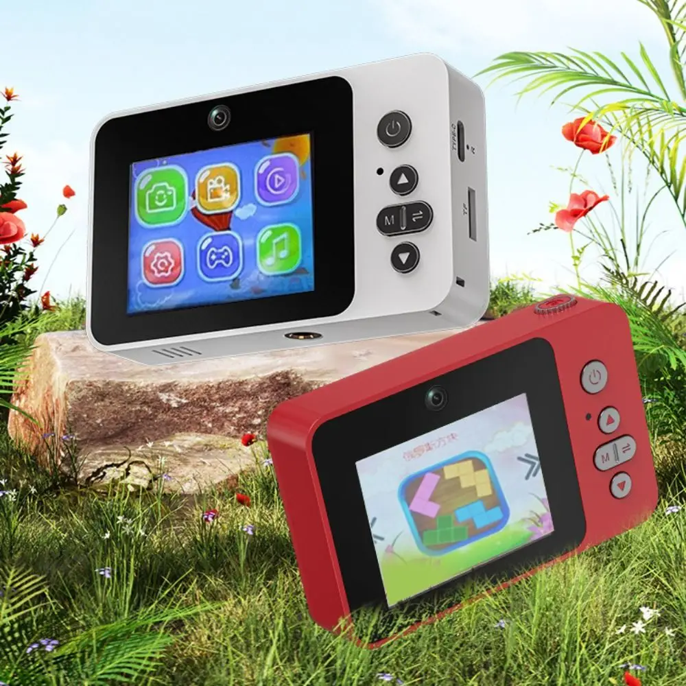 Caméra numérique CCD rétro 2.4 pouces, lecture de musique MP3, caméra Vlog Portable, vidéo HD, conception complète/Semi-miroir, Zoom 8X