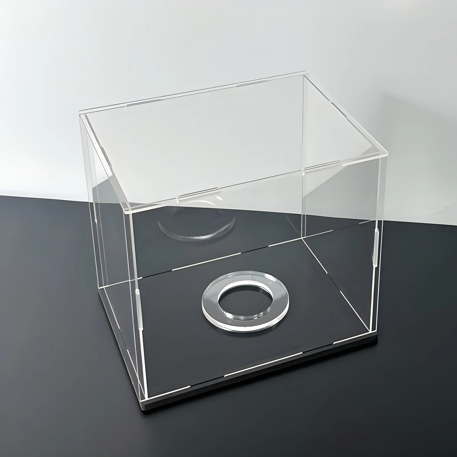 1 Acryl-Montage-Vitrine, Vitrine für Fußball- und Basketball-Sammlerstücke, (Kostenloser runder Sockel als Zubehör * 1) – Detail 5