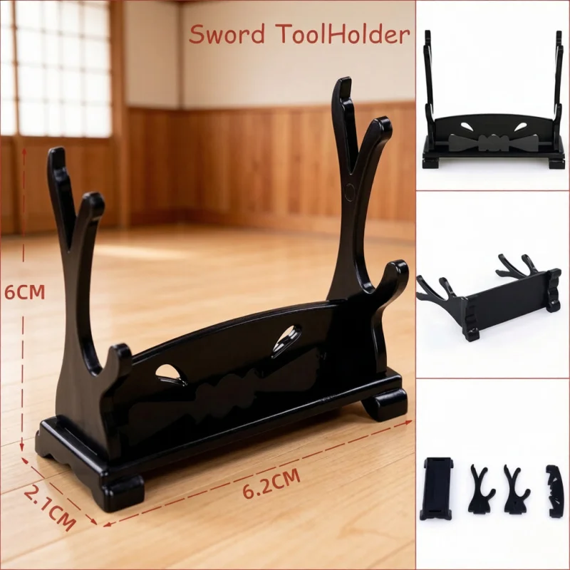 Super Warrior Sword Tool Holder, Anime Katana Display Rack, Small Model Gun Knife Stand & Jewelry Gift Organizer