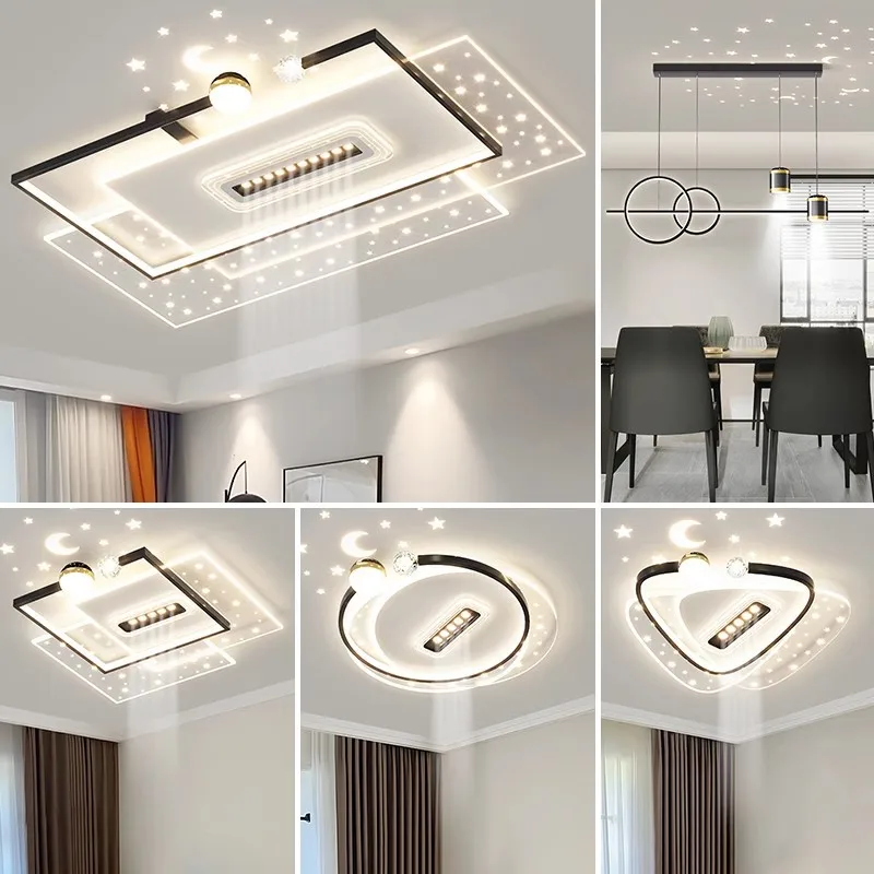 

Living room main light 2025 new living room light simple modern atmosphere ceiling light Zhongshan lighting whole house package