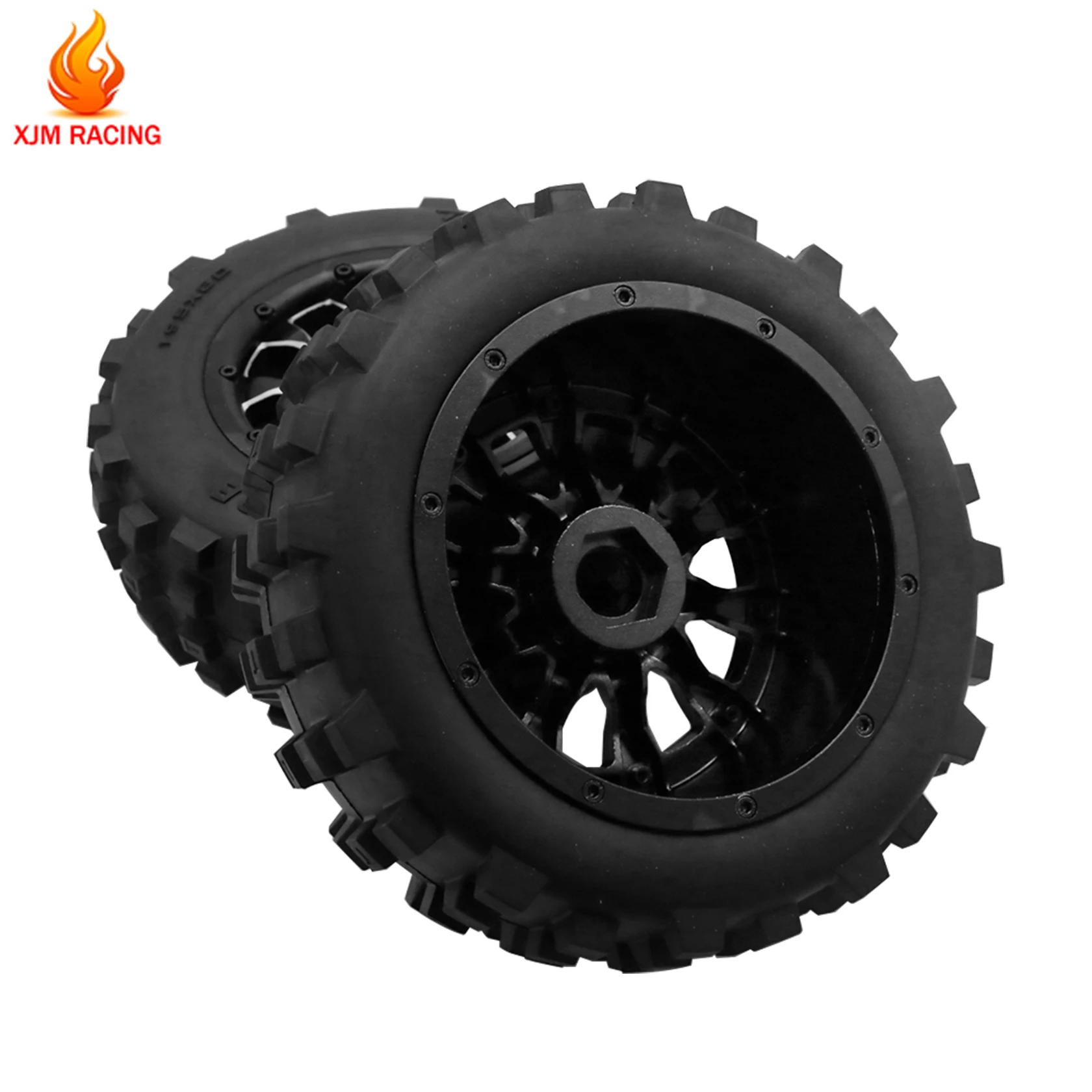 1/5 HPI ROVAN KM ROFUN Baja 5T 5SC 5FT LOSI DBXL FID DTT QL トラック用フロントまたはリアメタルホイールハブとタイヤキット