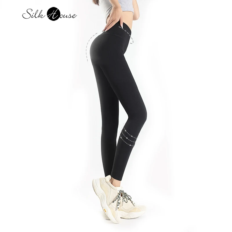 

2025 Women's Fashion Spring New Grey Cashmere Bottom Wearing High Waist Hip Lift Non Marking Warm Pants Yoga Pants