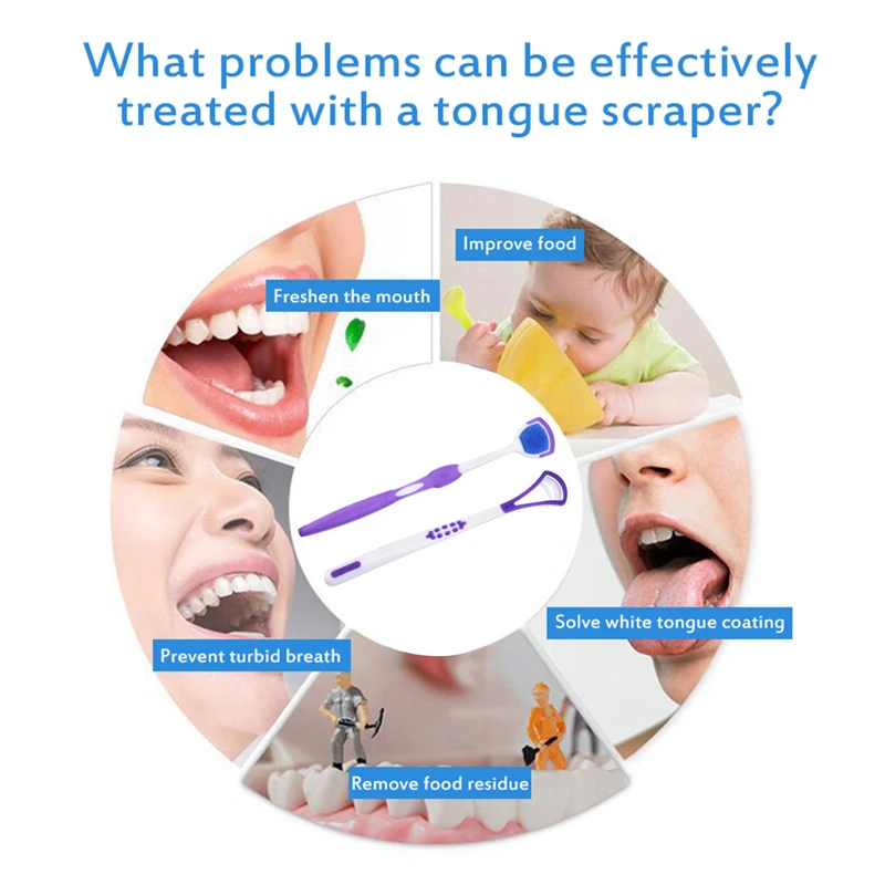 1 шт., профессиональный пластиковый скребок для языка