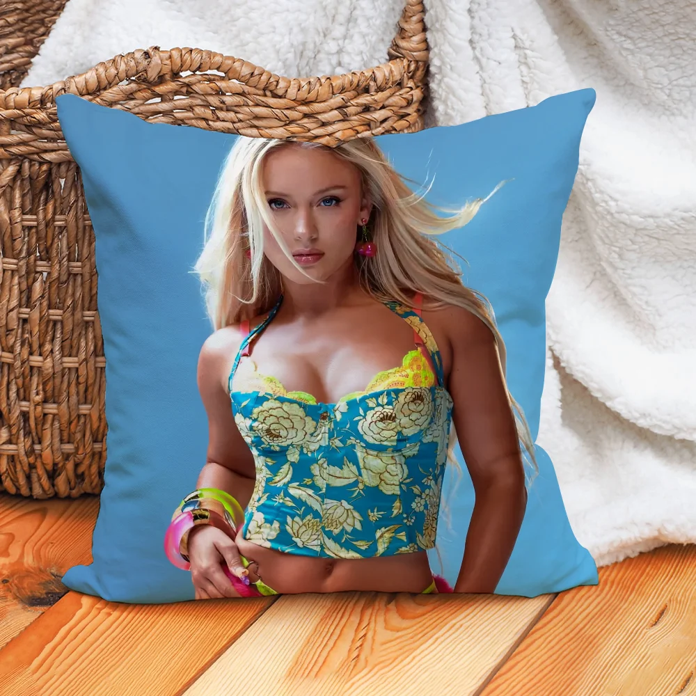 歌手ザラ・ラルソン ミッドナイトサン枕カバー ホームクッションカバー オフィスソファ車に最適 オールシーズン対応