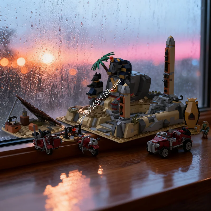 

1430 шт. MOC Сфинкс, секретный сюрприз, переизненная модель, строительные блоки, игрушка, сборка, Рождественский подарок, сделай сам, креативный кирпич, день рождения