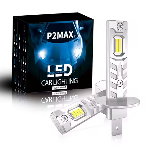 Powerful Fanless H4 9003 HB2 H7 H1 H11 H8 H9 9005 HB3 9006 HB4 LED Headlight Bulbs High Low Beam 12V 6000K Plug and Play for Car