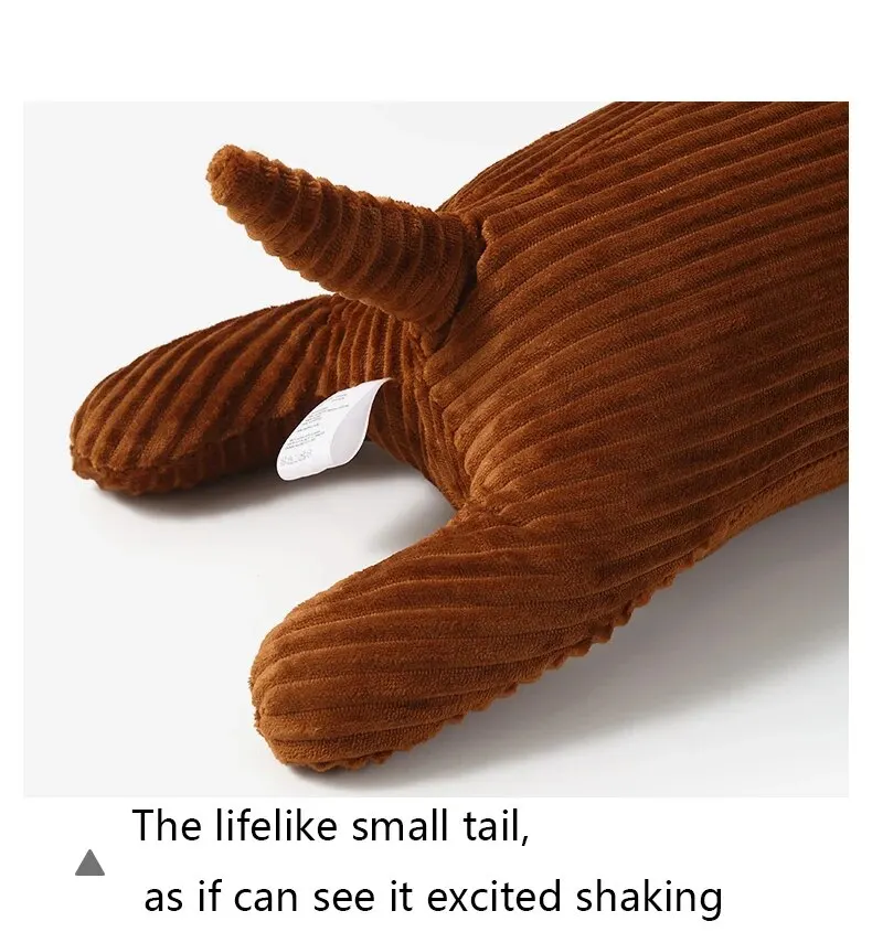 Dackel-Hund-Plüsch-Umarmungskissen, weich, langlebig, gefülltes Wurfkissen, Tiere, Kissen für Sofa, Heimdekoration, Geschenke für Kinder (47 Zoll) – Detail 11