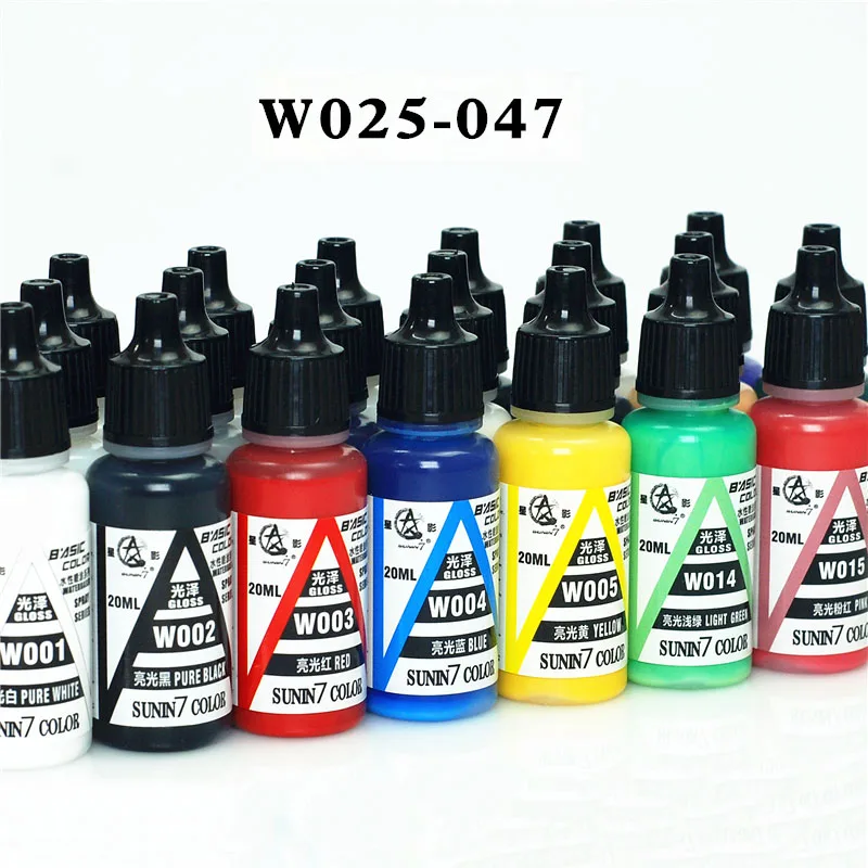 

20ML W25-W47 Hobby Water Based Color Acrylic Paint Coating Pigment Military DIY Tank Ship Plane Soldier Model Kit Building Tool