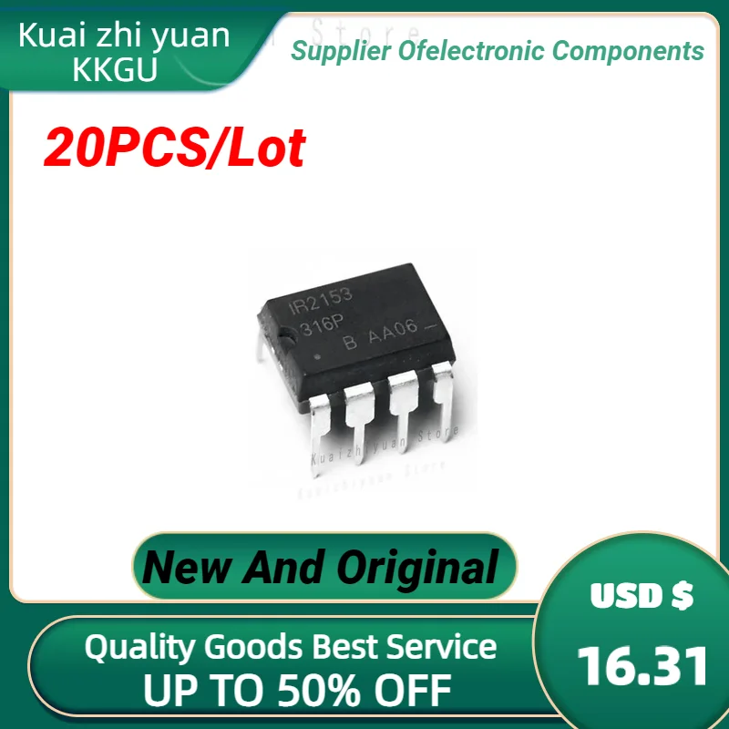 20PCS/Lot New And Original IR2153PBF MOSFET/IGBT driver DIP8 Dual Half Bridge MOSFET Power Driver Quality Goods