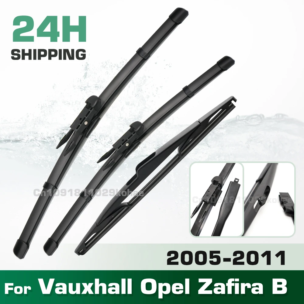 

GREATROAD Wiper LHD&RHD Front & Rear Wiper Blades Set For Vauxhall Opel Zafira B 2005 - 2011 Windshield Windscreen Window