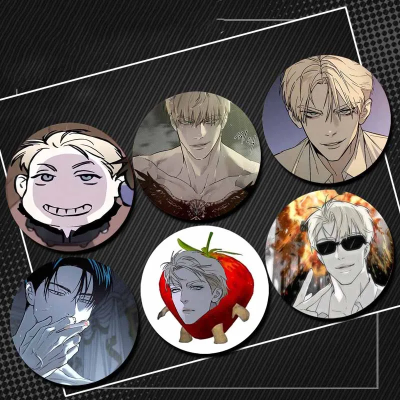 Korean Anime Manhwa Codename Anastasia BL Brooch Pin Taekjoo and Zhenya Badge Cartoon Lapel Pins Bag Accessories Gift for Friend