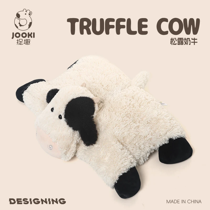 

Ультра-мягкая коровья плюшевая подушка для кровати, дивана, офисного декора, нескользящее дно, можно стирать в машине, идея для домашнего подарка