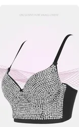 Women nail bead bra Europe and the United States fashion halter vest wear bright diamond with the chest top back bra