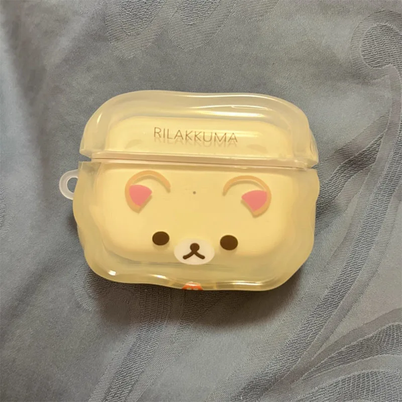 حافظة لطيفة جديدة 2025 على شكل دب كرتوني Airpods غطاء سماعة أذن بلوتوث لاسلكي متوافق مع سماعات Apple pro الجيل الثاني