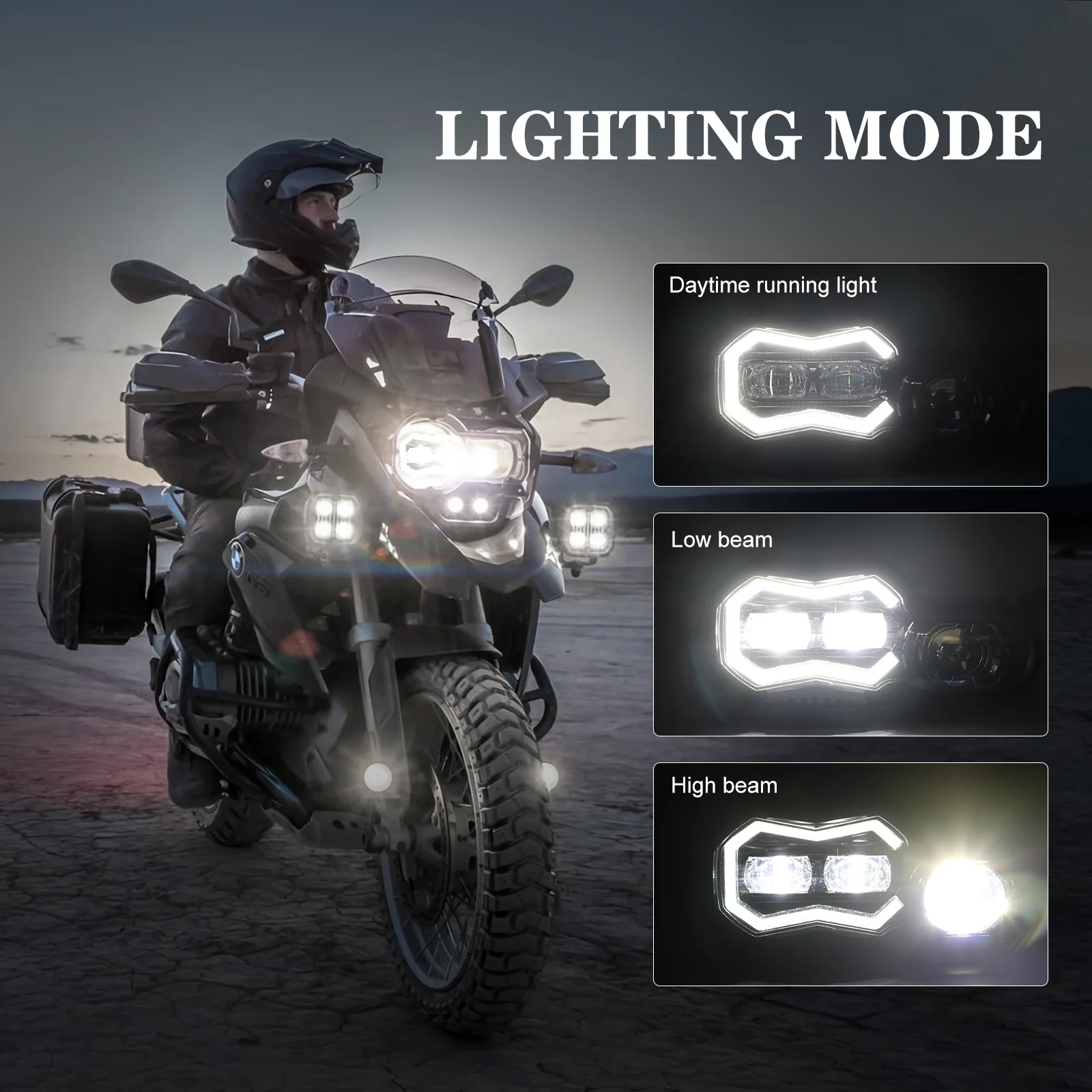 Emark Approved Motorcycle Light Headlight For BMW F800GS F800R F700GS F650GS Adventure s Led  Headlamp