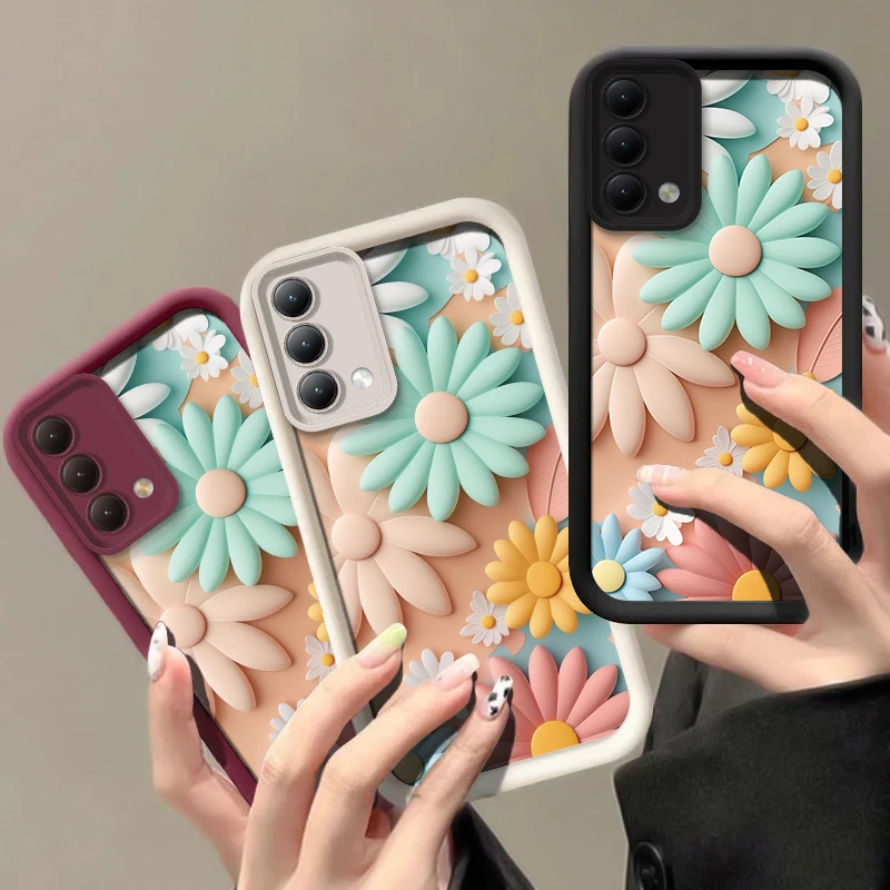 Colorful Flowers Silicone Case For Vivo V25E V23E V23 V20 V15 V25 Pro V5 Lite V5S V11i V17 Russia Soft Camera Lens Cover