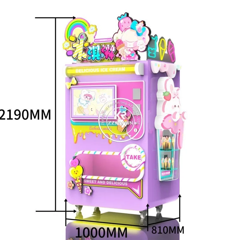 Factory Price Frozen Food 3 Flavors Soft Ice Cream Vending Machine Commercial Automatic Cup Ice Cream Vending Machine For Sale