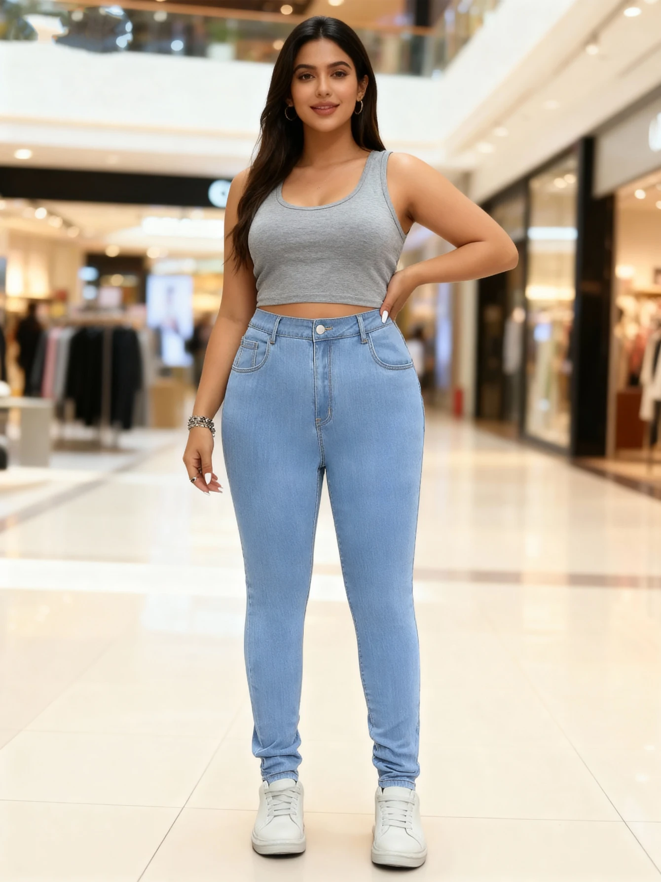 

Женские джинсы больших размеров для похудения и облегающие потертые синие повседневные прямые брюки длиной до щиколотки