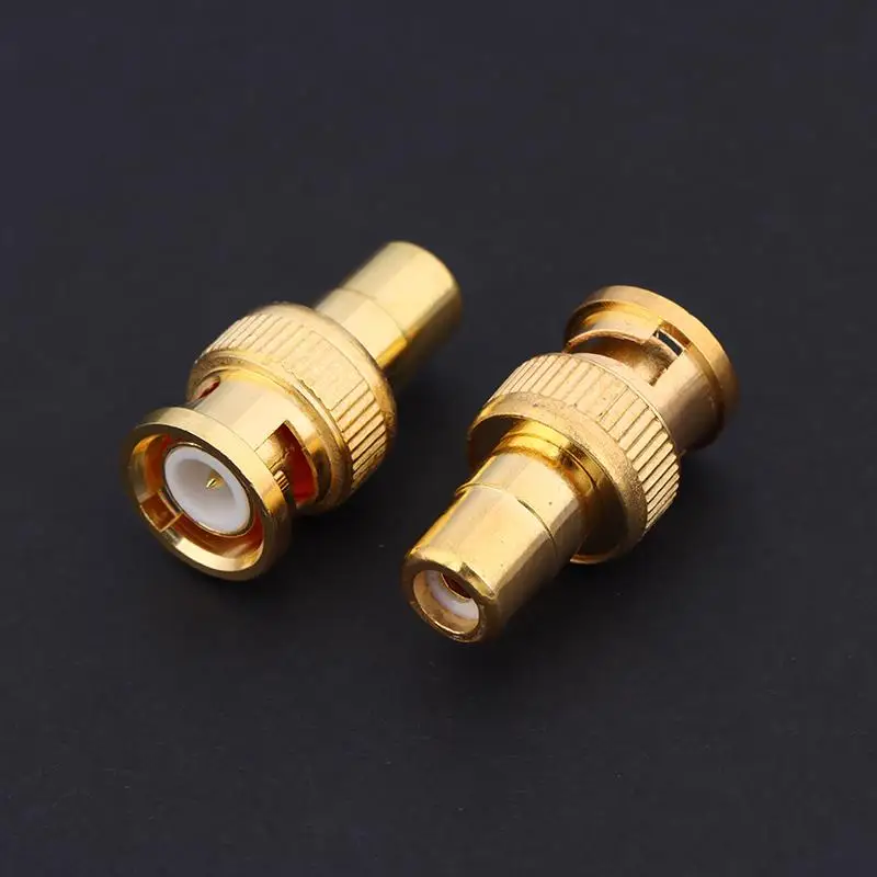 Video Audio AV Cables BNC Male To RC Female Adapter 75ohm Gold Plated Connector BNC Male To RC Female