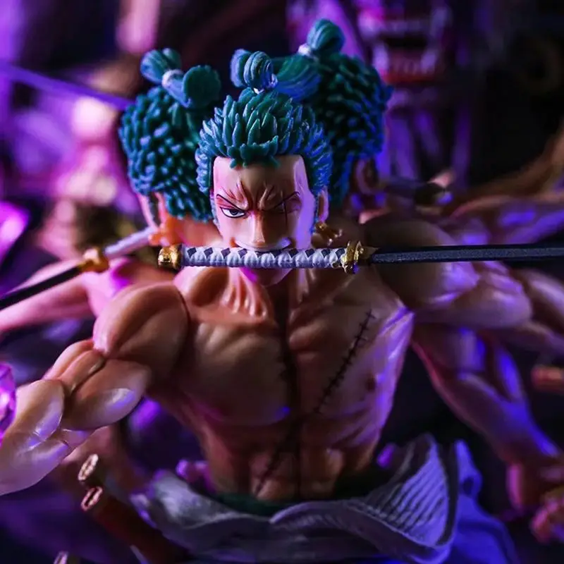 52cm One Piece Figure Roronoa Zoro Extremely Large Anime Collection Model Pvc Desktop Ornament Decorations Holiday Gifts Toys