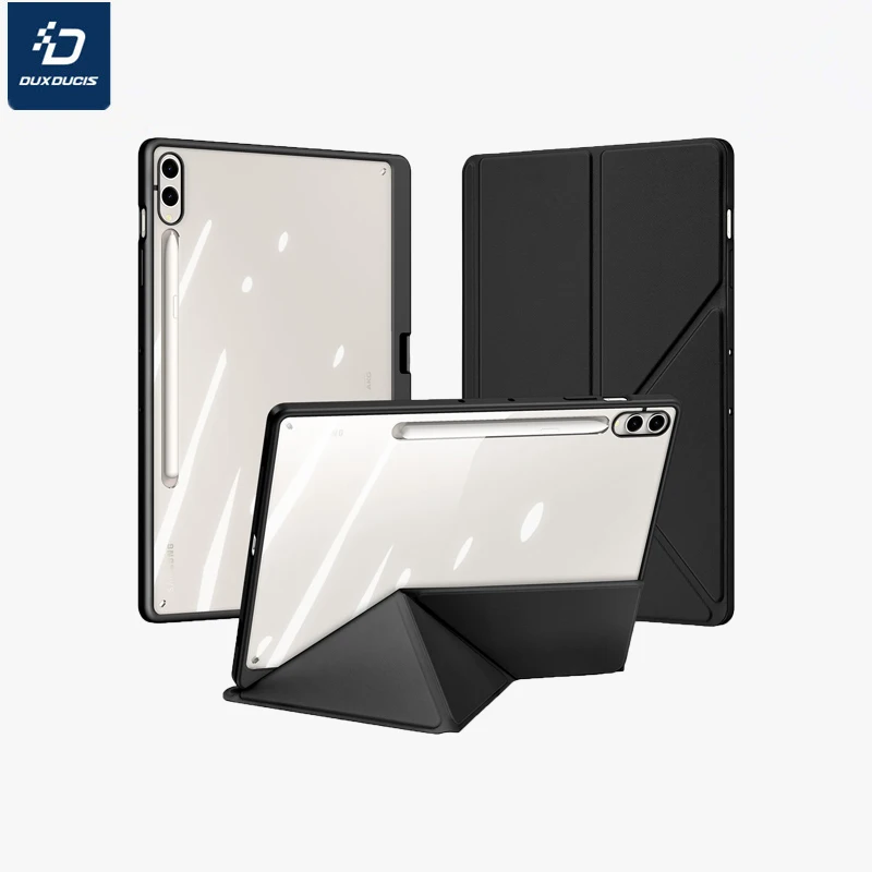 

DUX DUCIS PU leather transparent PC backboard cover For Samsung Tab S10 Plus Fall prevention Pen slot Tablet protective cover