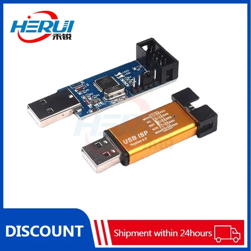 

51 Programming the burner USBASP downloader/Line usbisp programmer AT MCU USB download board ISP