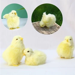 1PC Realistic Simulation Chick Cute Easter DIY Miniature Chicken Garden Easter Ornament for Kids Easter Gifts Chicken ModelDecor