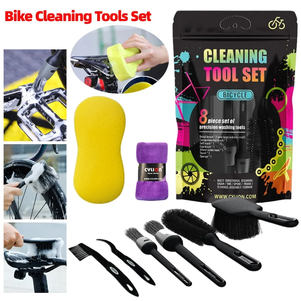 

Портативный очиститель велосипедной цепи, педаль для горного и шоссейного велосипеда, диски, щетка для чистки спиц, набор инструментов для мытья, очиститель для велоспорта, обслуживание