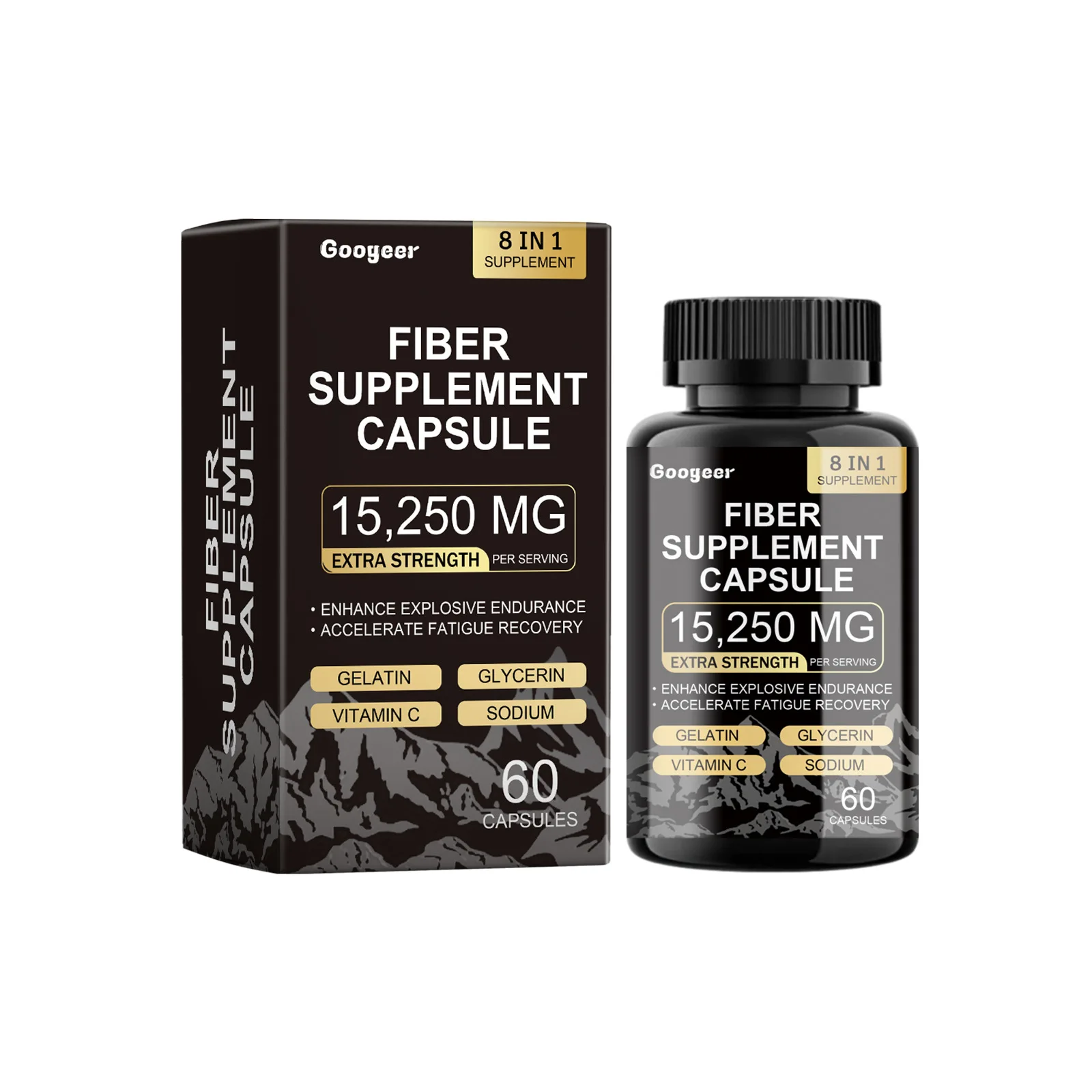 Multi-Benefit Fiber Capsules, Daily Dietary Supplement, Support Digestive Wellness & Overall Body Care