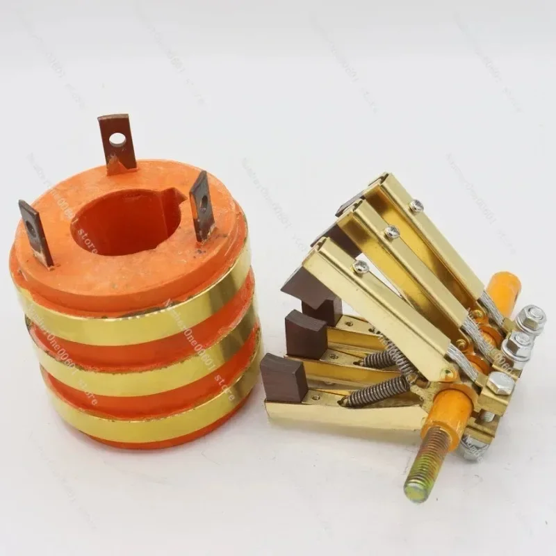 3-Way collector ring Conductive slip ring Copper ring Inner diameter 35 40 45 Outer diameter 78 Height 70 Keyway 12 Copper
