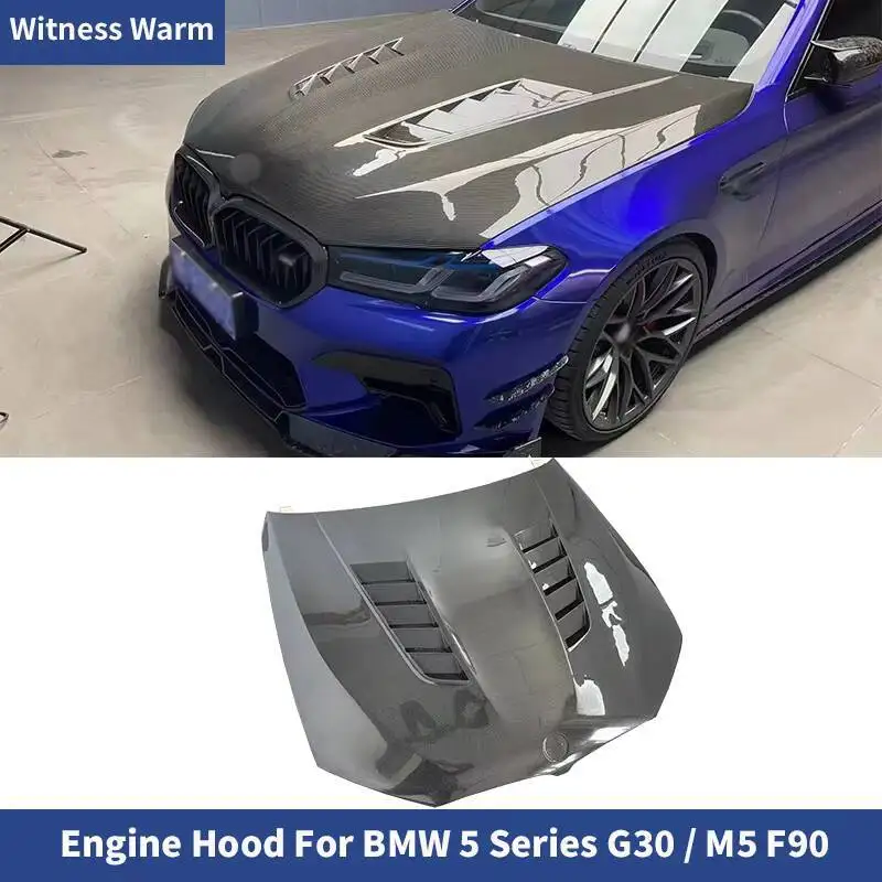 Capots Avant en Fibre de Carbone FRP pour Voiture, Kit de Carrosserie pour BMW Série 5 G30 / F90 M5 Tuning 2018 +