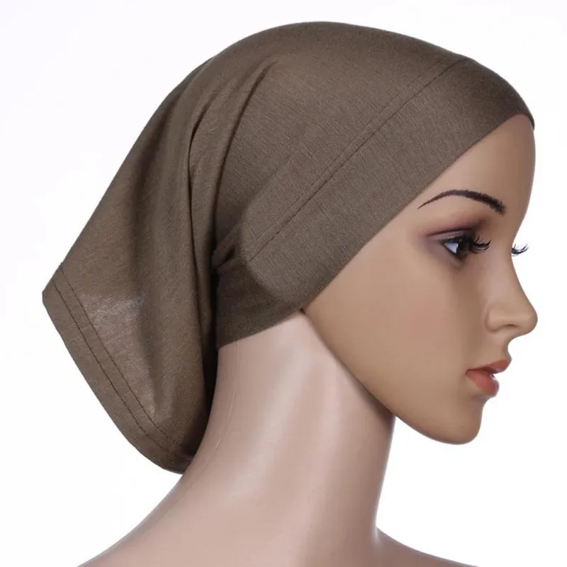 56colors Fashion Women Inner Hijab Tube Muslim Cap Bonnet Plain Islamic Underscarf Bamboo Jersey Undercaps