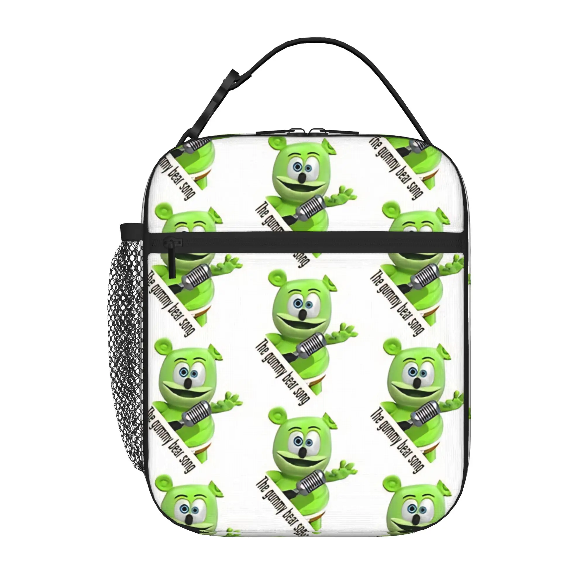 1 Piece Portable Lunch Container Retro Jelly Sweet Character  Zipper Closure Durable Pocket Gummy Bear For Lunch Box Bag