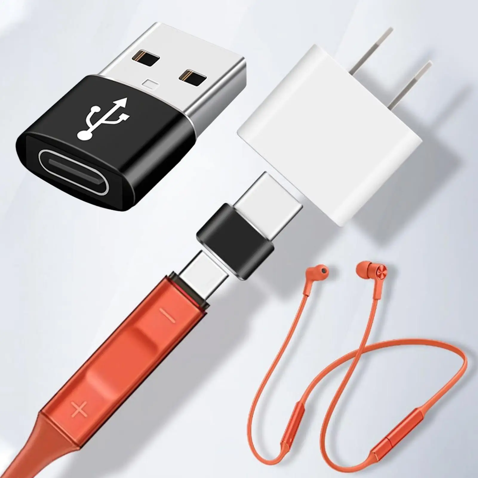 USB C Converter Charger Cable Connector Fast Charging PD Type C To USB Converter Portable For Phone Home Car Tablet Laptop