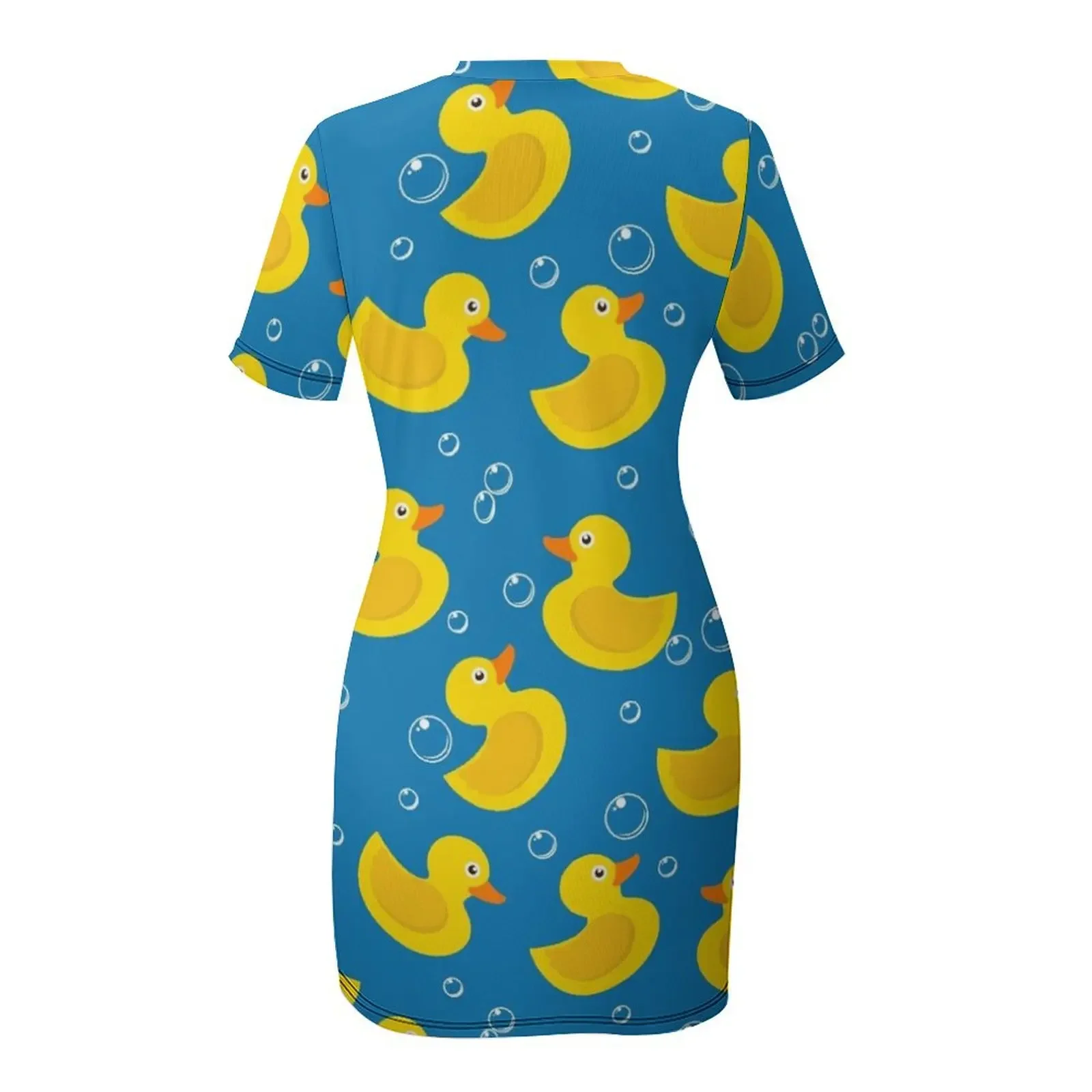Robe Ducky en caoutchouc à manches courtes, ample, vêtements d'été pour femmes, vêtements de bal, robes de soirée pour dames