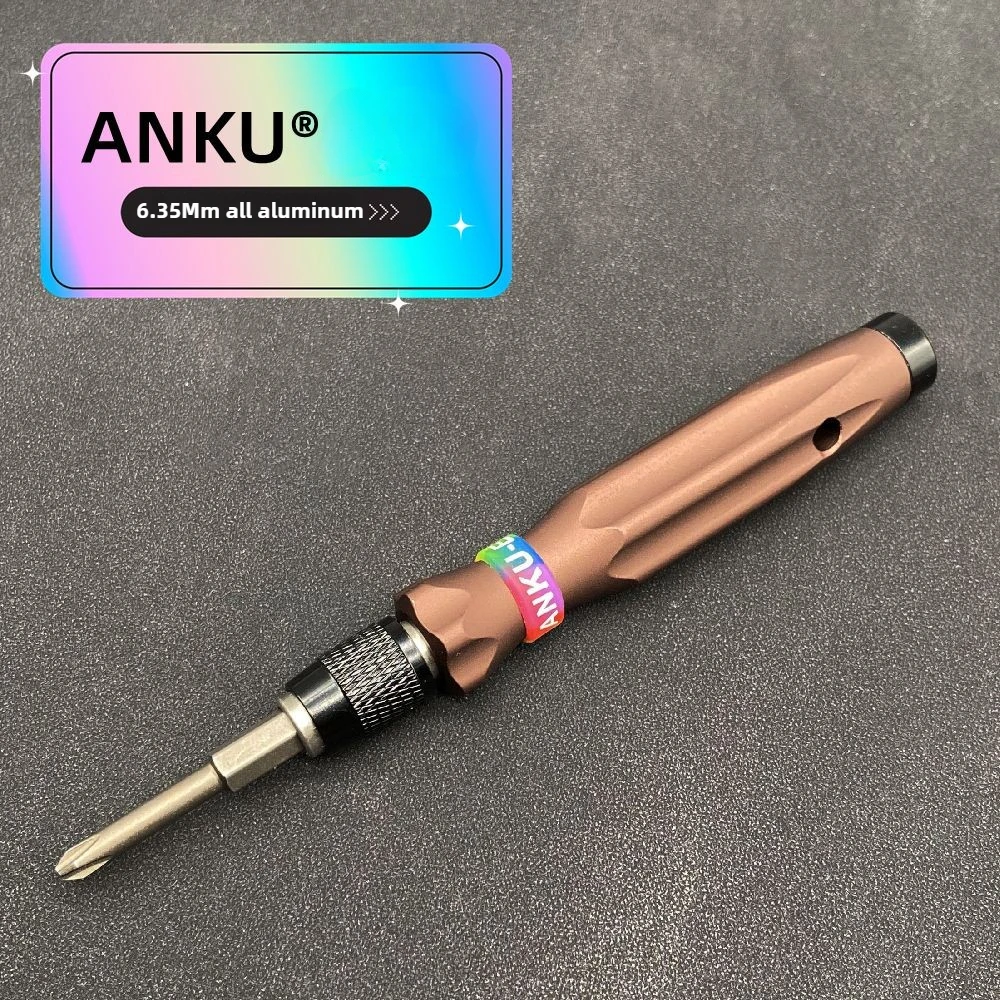 

ANKU Precision Screwdriver Bit Set Repair Tool Kit Magnetic 6.35mm Shank 1/4" Bit All Aluminum Alloy Screw Driver Tip Mini Tools