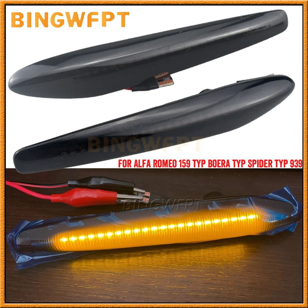 

2PCS Led Dynamic Turn Signal Light Side Marker Blinker Indicator Sequential Lamp 2006-2012 For Alfa Romeo 159 Sportwagon Typ 939